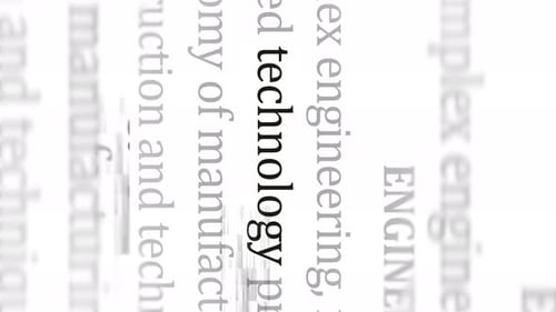 Headline titles media with Technology seamless loop vertical