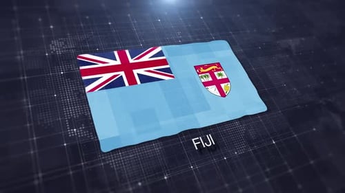Fiji Flag Displaying