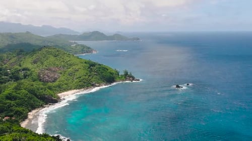 Tropical Island Surrounded By Clear Blue Waters Seychelles Mahe