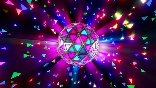 Bola de discoteca de fração triangular