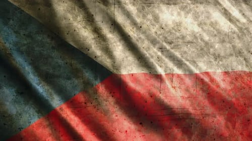 Grunge Waving National Flag Loop Background