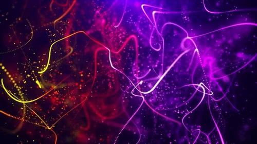 Colorful Abstract Particles Wave Background Loop V2