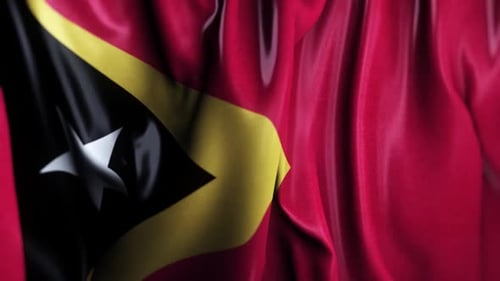 Osttimor schwenkende Flagge
