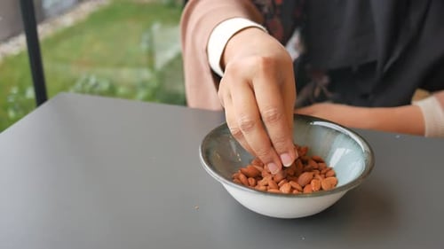 Close Up of Almonds in a Bowl