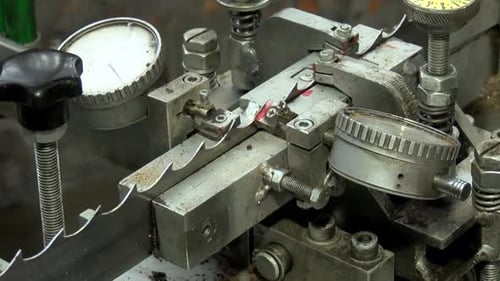 The band saw sharpens automatically. Sharpening of a band saw