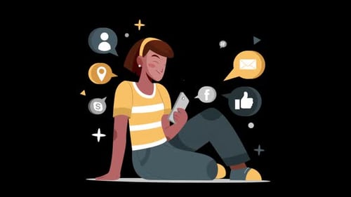 Social Media Day Celebration Alpha Channel