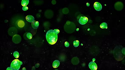 Floating Green Easter Eggs Seamless Loop Background