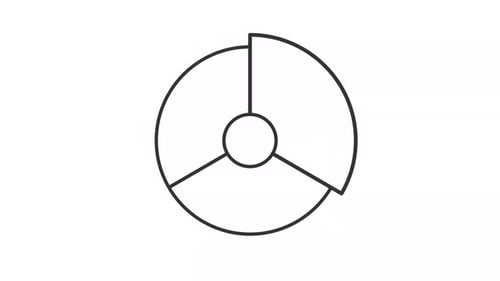 Pie chart line animation