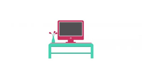 Animationsvideo mit TV-Symbolen