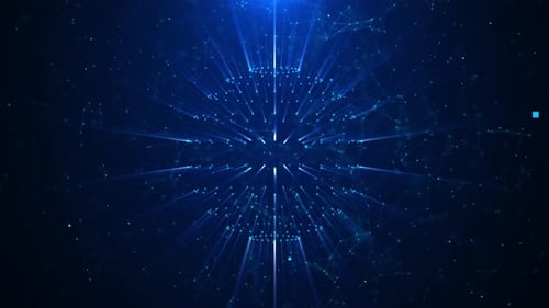 Global Network Information Security Geometric Lines Dots Digital Spherical Rotation Digital