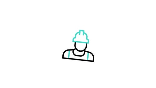 Animiertes Symbol für Arbeiter