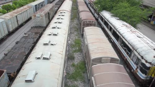 Old train graveyard.