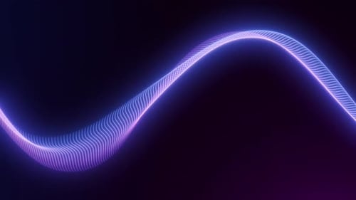 Animated Neon Wavy Line Abstract Background