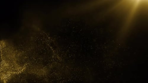 Golden Dust Particle and Light