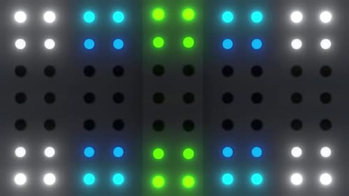Abstract Digital Grid of Pulsing Lights Background