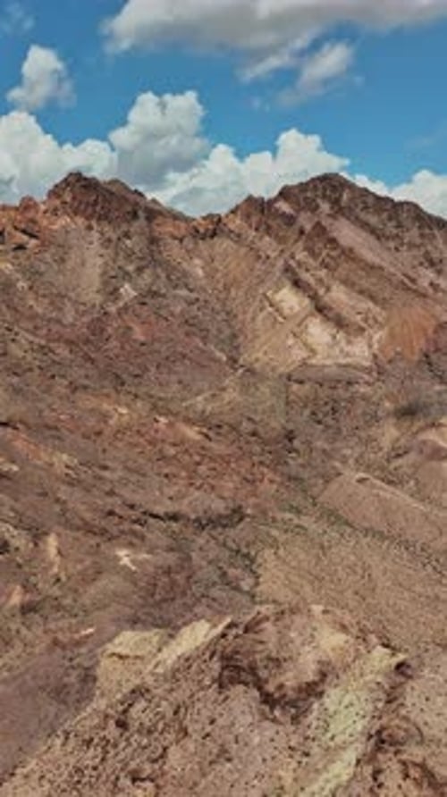 Aerial view of rugged mountains in Nevada showcasing vibrant landscape