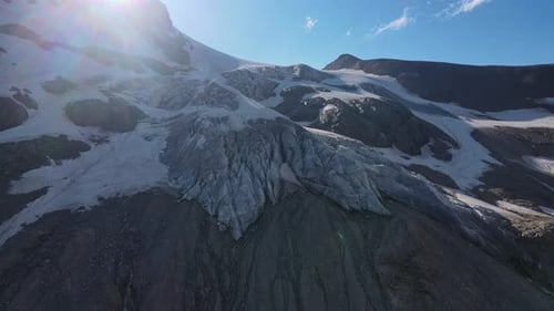 Majestic Winter Scene Snow Clad Mountain Slopes Close Up Aerial View Natures Art Mountain Slopes