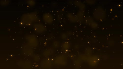 Golden Shimmering Star Particles Background Animation Loop