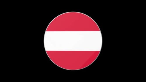 3D Spinning Austrian Flag Animation