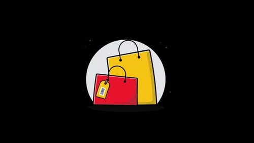 Shopping Discount Concept Animation Video - Transparent