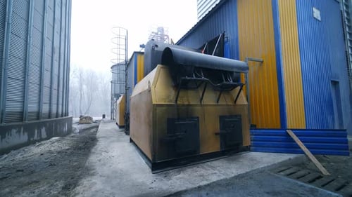 Diverse premises for storage and processing crops at large agricultural plant.