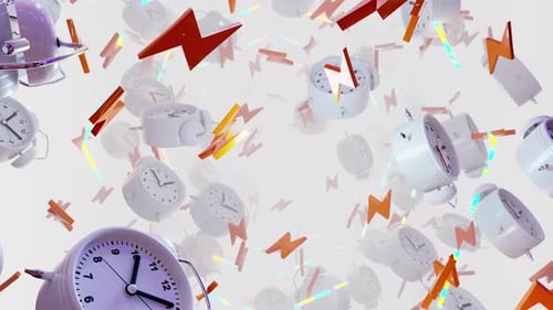 Abstract Alarm Clock In Night 03 4K