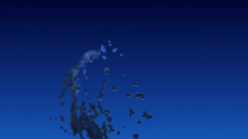 Mercury liquid chrome flowing in slow motion