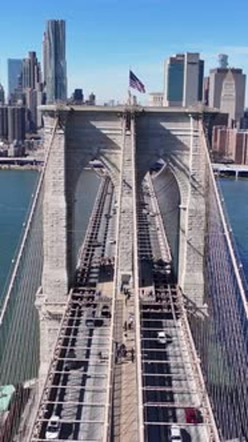 Brooklyn Bridge At Manhattan In New York United States.