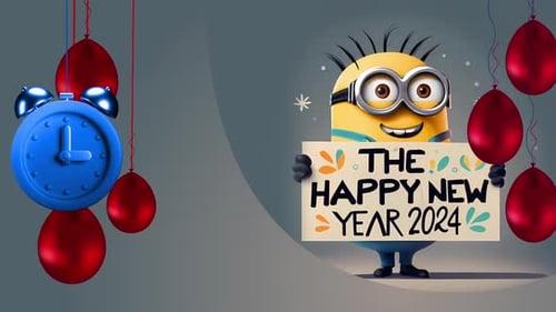 The Happy New Year 2024 Background Loop