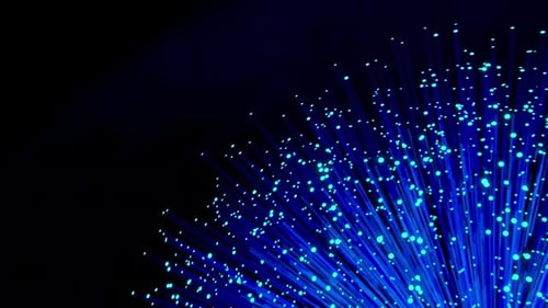 Futuristic Fiber Optic Cables Data Transfer Background
