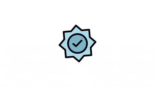 Animated Verified icon Alpha Channel