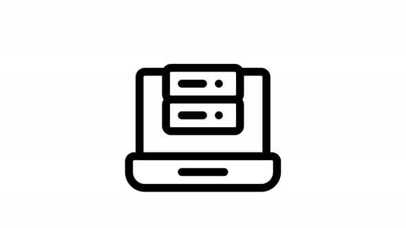 data storage line icon animation, Elements Motion Graphics ft. data ...