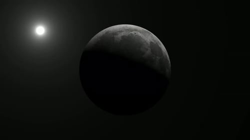 Mondplanet rotiert. 3D-rotierender Eris-Planet. Vd 1250