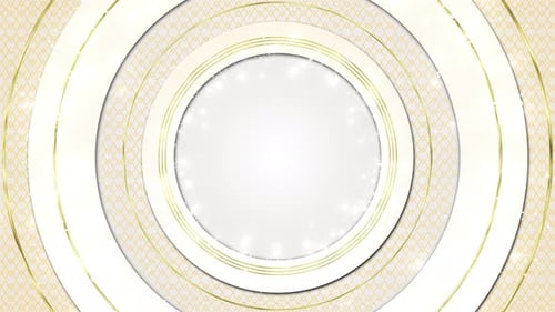 Futuristic Tunnel gold Luxury digital particles abstract design featuring golden circular lines and