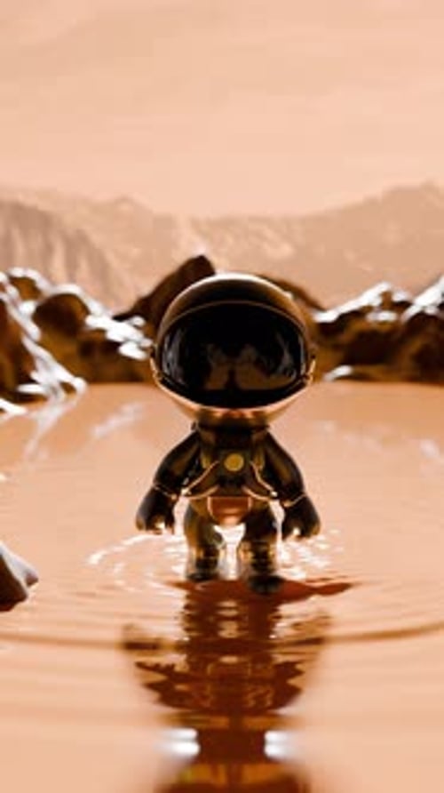 Cartoon Astronaut Loop Animation Satisfying Video