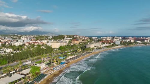 Aerial View Elegant Seaside Hotels and Their Expansive Territories