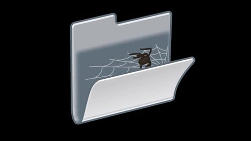 Animated Folder Icon Reveals Creepy Spider and Web