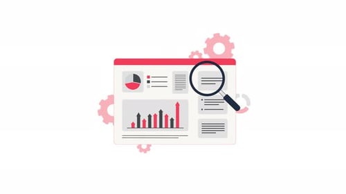 4K-Animationsvideo zum Informations- und Überwachungskonzept zur Datenanalyse