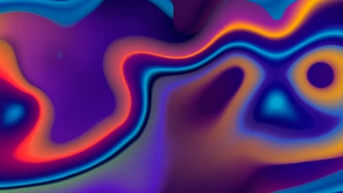 Dynamic Abstract Background with Neon Fluid Shapes