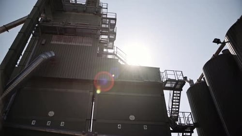 Factory building under clear sky