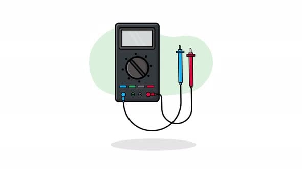 Animated Flat Design Multimeter Icon, Backgrounds Motion Graphics ft ...