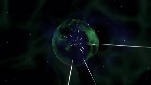 Abstract Cosmic Sphere Light Burst Tunnel Animation