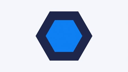 Minimalist Rotating Hexagon Shape Animation