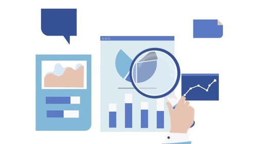 Business Data Analysis Flat Design Infographic Animation