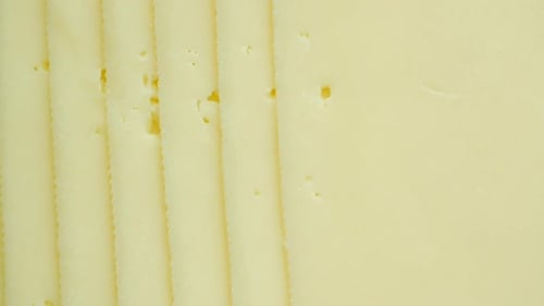 Close Up of Sliced Cheese