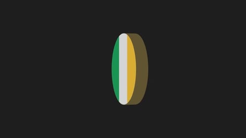 Animated 3D Rotating Circle with Vertical Stripes