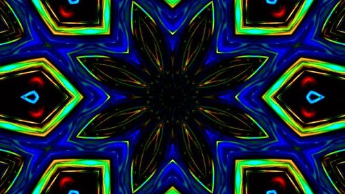 Dynamic Abstract Kaleidoscope Loop Background