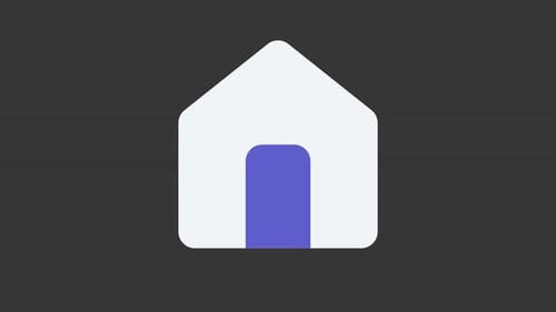 Minimalistische Home-Icon-Animation | Seamless Loop, Alphakanal, HD