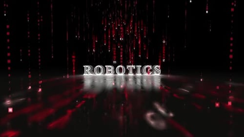 Futuristic Digital Code Rain Text Reveal Animation