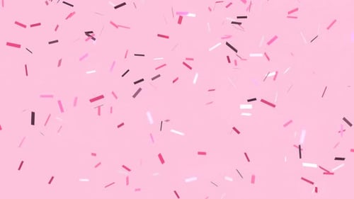 Falling Pink Confetti Loop for Party Celebrations